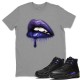 DRIPPING LIPS T SHIRT - AIR JORDAN 12 DARK CONCORD