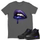 DRIPPING LIPS T SHIRT - AIR JORDAN 12 DARK CONCORD