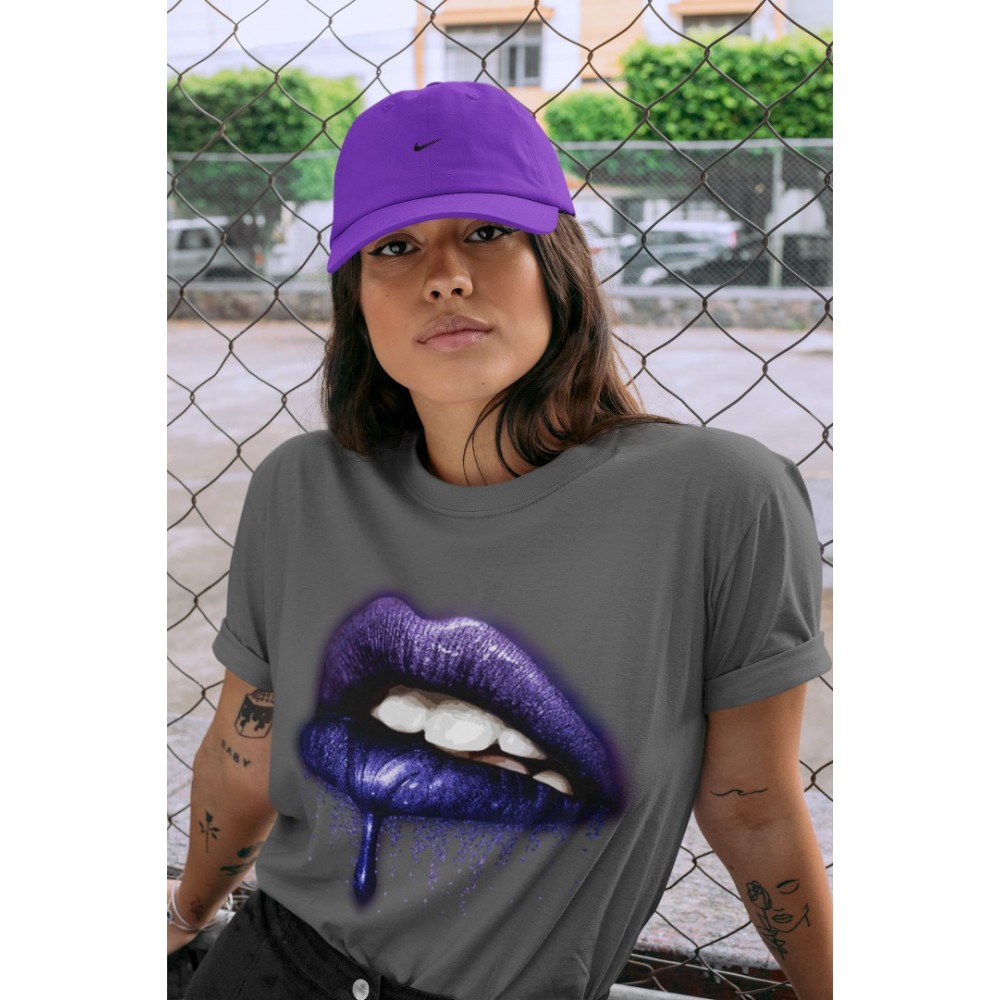 DRIPPING LIPS T SHIRT - AIR JORDAN 12 DARK CONCORD