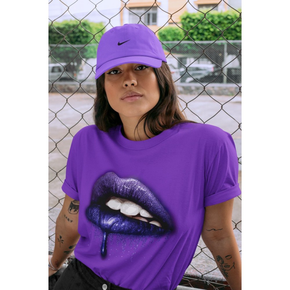 DRIPPING LIPS T SHIRT - AIR JORDAN 12 DARK CONCORD