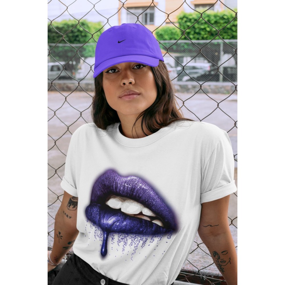 DRIPPING LIPS T SHIRT - AIR JORDAN 12 DARK CONCORD