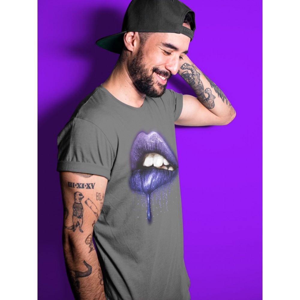 DRIPPING LIPS T SHIRT - AIR JORDAN 12 DARK CONCORD