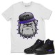 ENGLISH BULLDOG T SHIRT - AIR JORDAN 12 DARK CONCORD