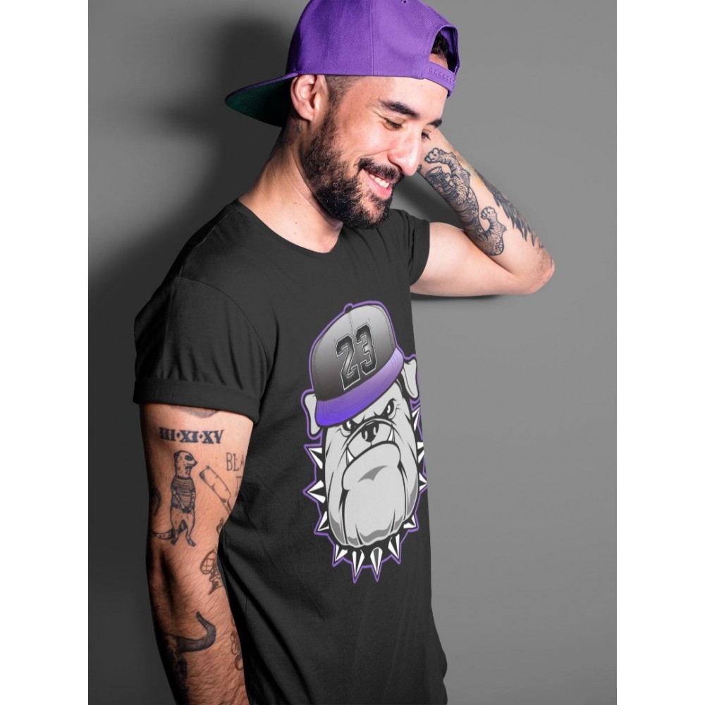 ENGLISH BULLDOG T SHIRT - AIR JORDAN 12 DARK CONCORD