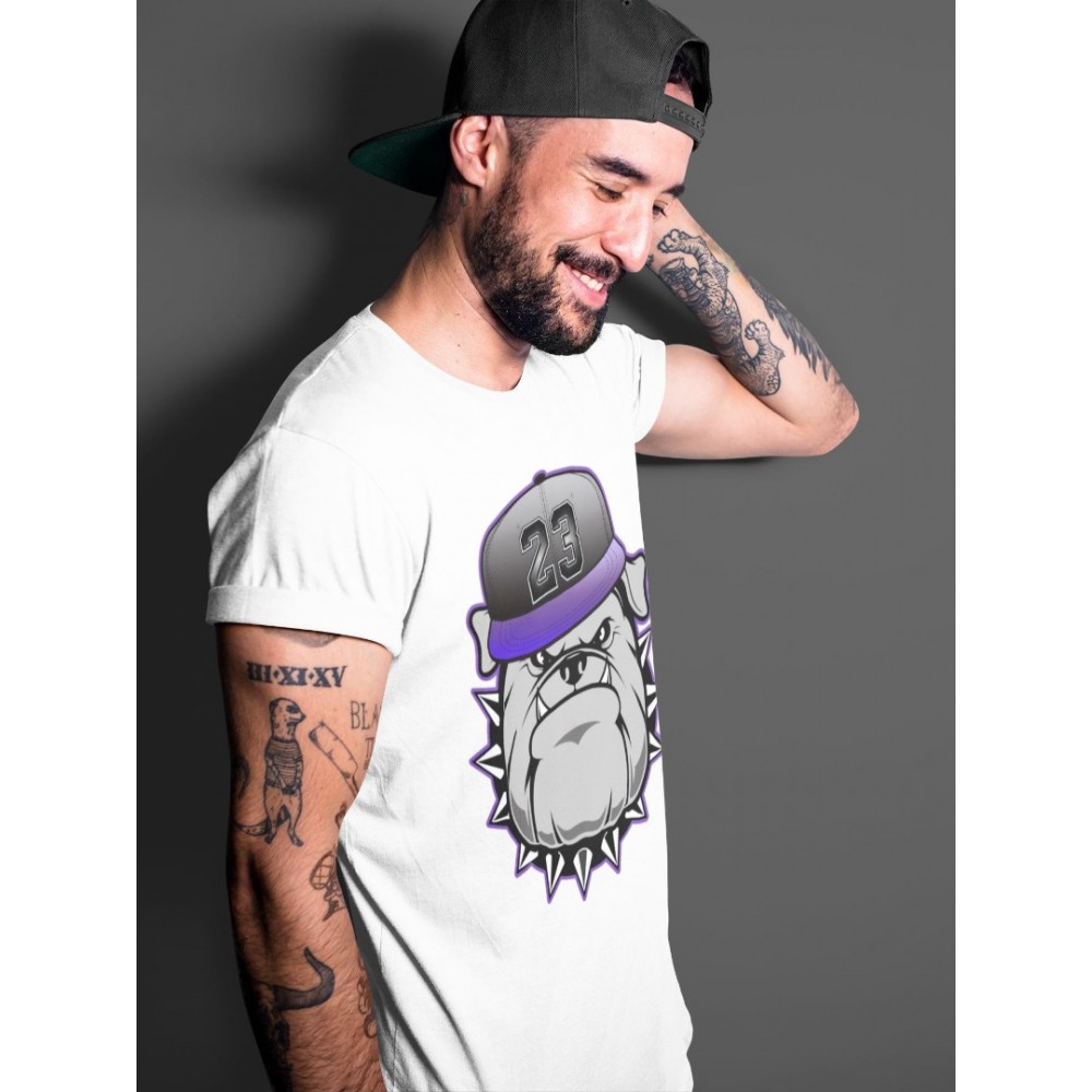 ENGLISH BULLDOG T SHIRT - AIR JORDAN 12 DARK CONCORD