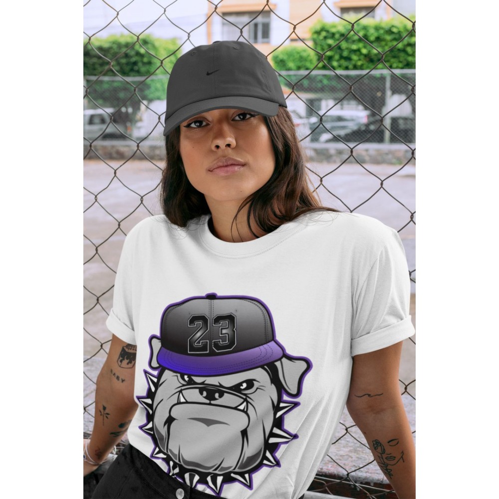 ENGLISH BULLDOG T SHIRT - AIR JORDAN 12 DARK CONCORD