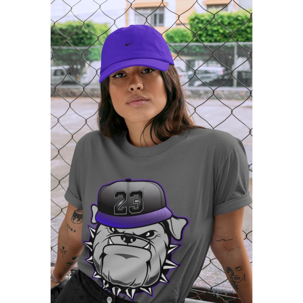 ENGLISH BULLDOG T SHIRT - AIR JORDAN 12 DARK CONCORD