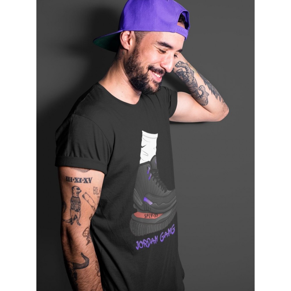 JORDAN GANG T SHIRT - AIR JORDAN 12 DARK CONCORD