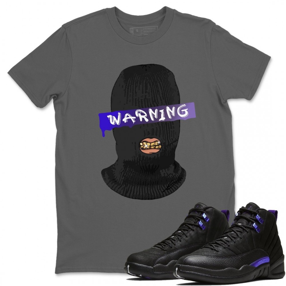 WARNING T SHIRT - AIR JORDAN 12 DARK CONCORD