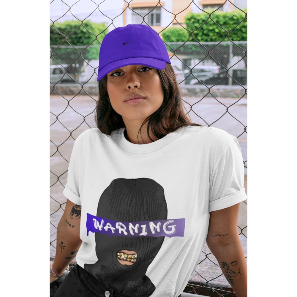 WARNING T SHIRT - AIR JORDAN 12 DARK CONCORD