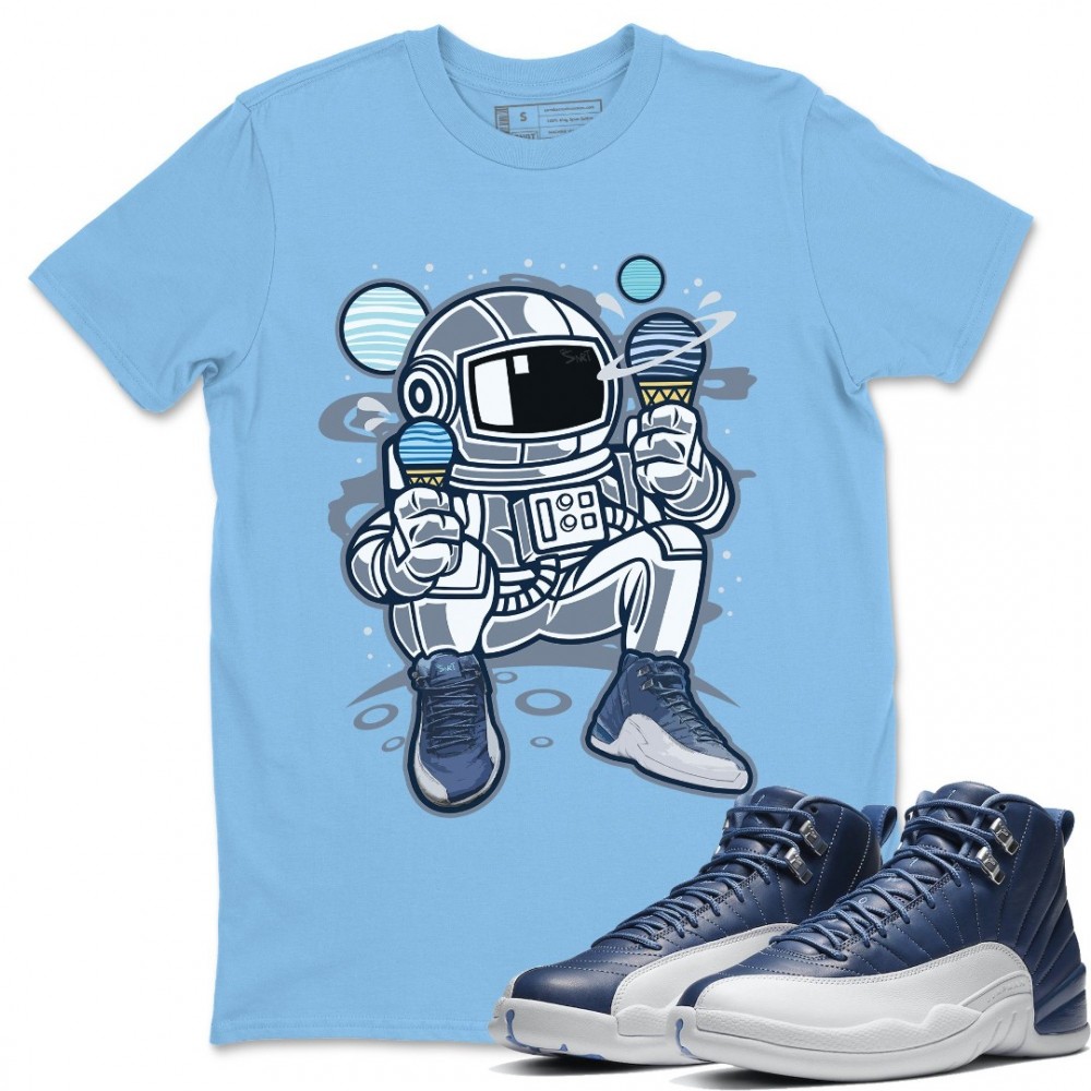 ASTRONAUT T-SHIRT - AIR JORDAN 12 STONE BLUE INDIGO