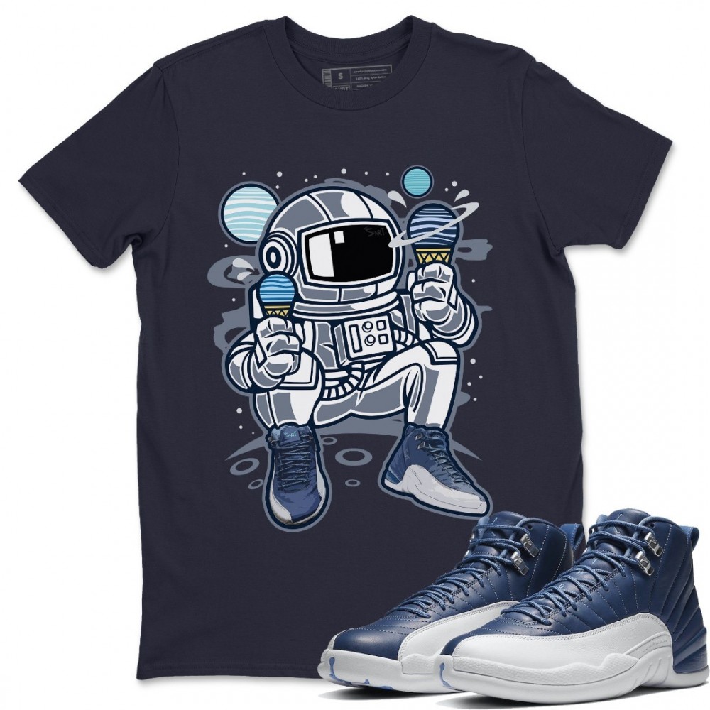 ASTRONAUT T-SHIRT - AIR JORDAN 12 STONE BLUE INDIGO