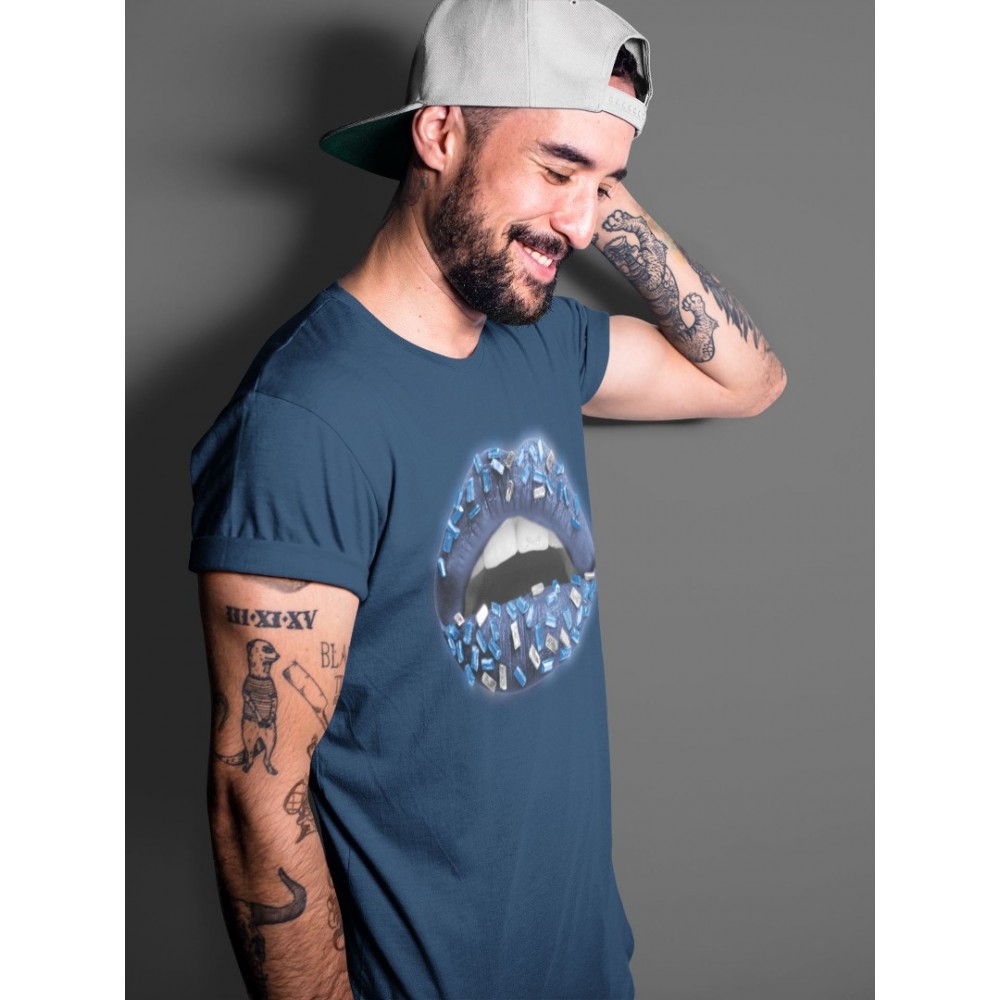 LIPS JEWEL T-SHIRT - AIR JORDAN 12 STONE BLUE INDIGO