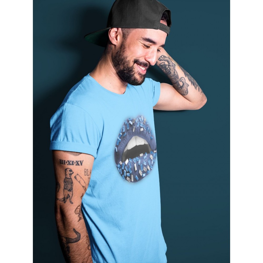 LIPS JEWEL T-SHIRT - AIR JORDAN 12 STONE BLUE INDIGO