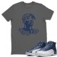 THUG LIFE T-SHIRT - AIR JORDAN 12 STONE BLUE INDIGO