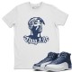 THUG LIFE T-SHIRT - AIR JORDAN 12 STONE BLUE INDIGO