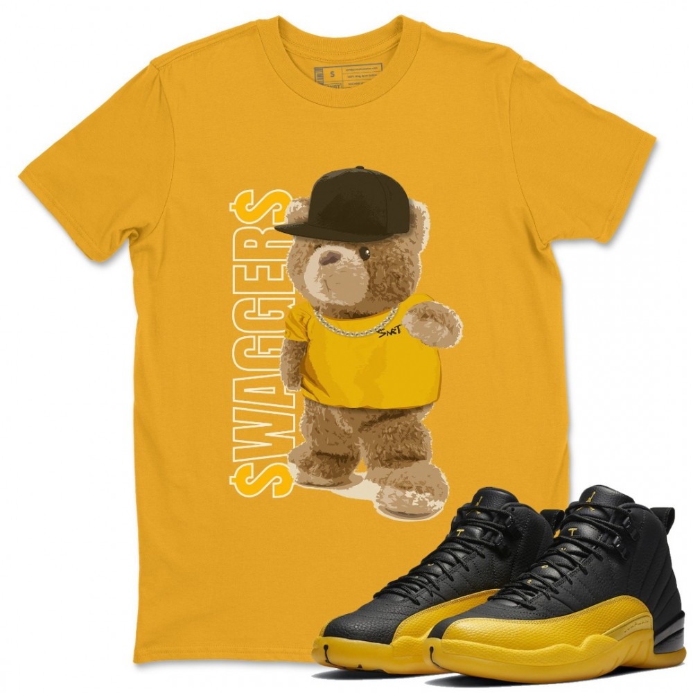 BEAR SWAGGERS T-SHIRT - AIR JORDAN 12 UNIVERSITY GOLD