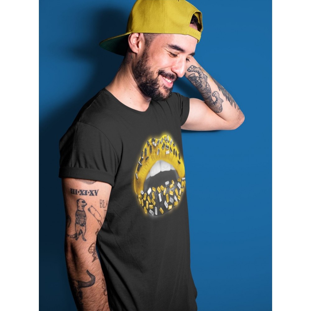 LIPS JEWEL T-SHIRT - AIR JORDAN 12 UNIVERSITY GOLD