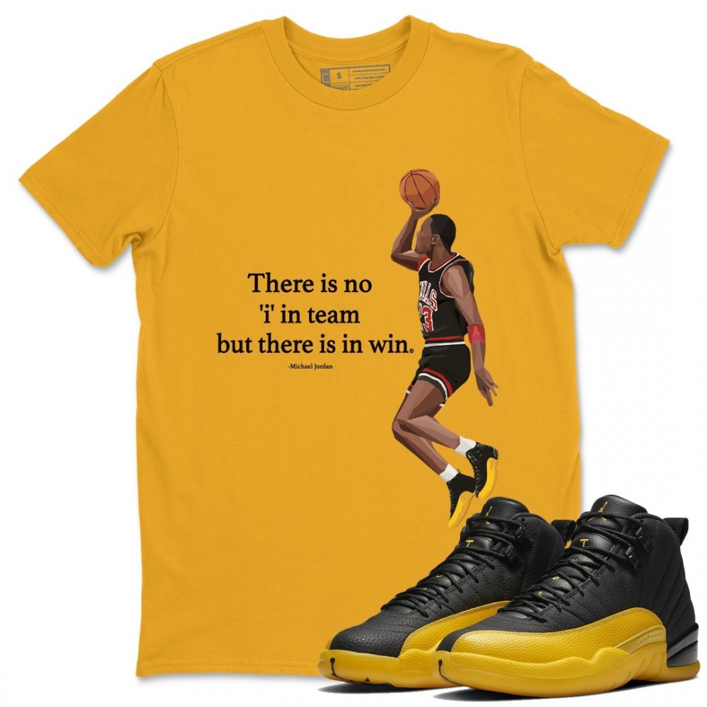 MICHAEL JORDAN T-SHIRT - AIR JORDAN 12 UNIVERSITY GOLD