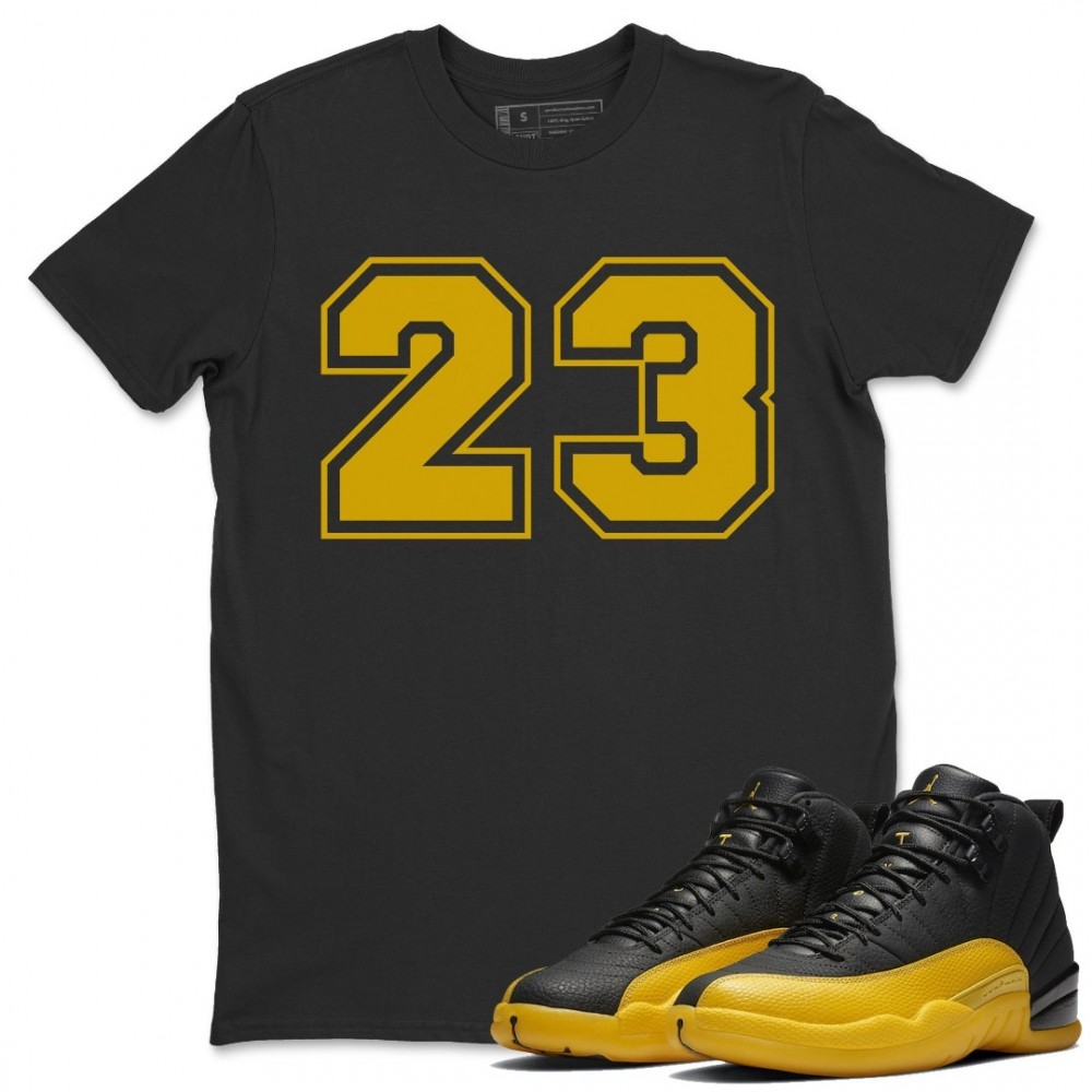 NUMBER 23 T-SHIRT - AIR JORDAN 12 UNIVERSITY GOLD