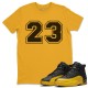 NUMBER 23 T-SHIRT - AIR JORDAN 12 UNIVERSITY GOLD