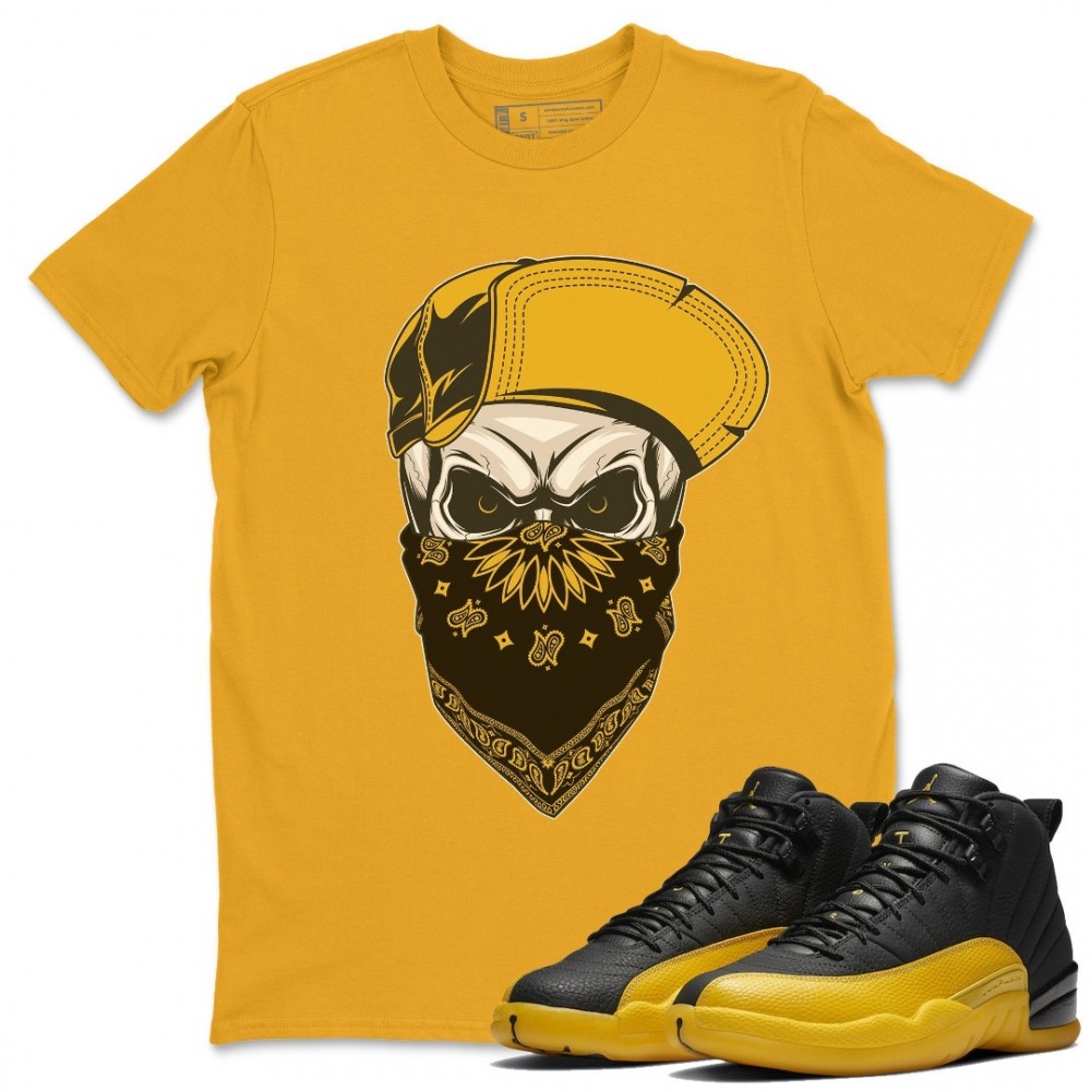 SKULL HAT T-SHIRT - AIR JORDAN 12 UNIVERSITY GOLD