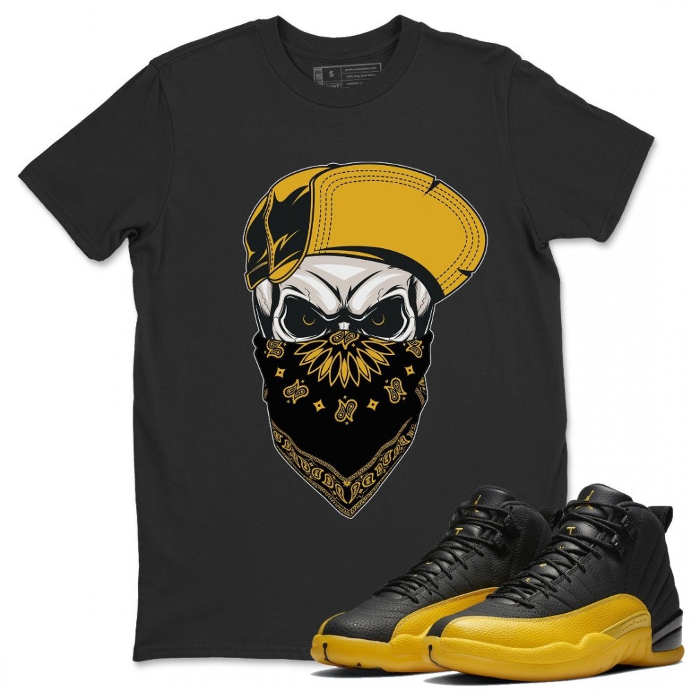 SKULL HAT T-SHIRT - AIR JORDAN 12 UNIVERSITY GOLD