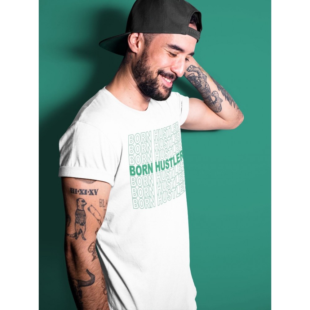 BORN HUSTLER T SHIRT - AIR JORDAN 13 LUCKY GREEN