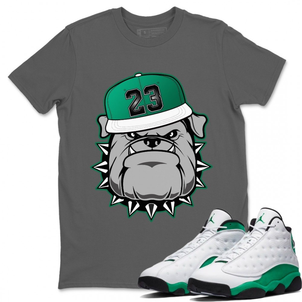 ENGLISH BULLDOG T SHIRT - AIR JORDAN 13 LUCKY GREEN