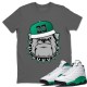 ENGLISH BULLDOG T SHIRT - AIR JORDAN 13 LUCKY GREEN