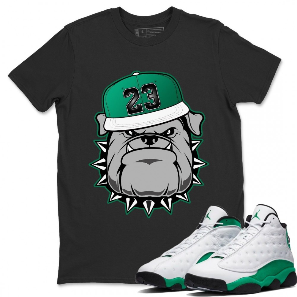 ENGLISH BULLDOG T SHIRT - AIR JORDAN 13 LUCKY GREEN