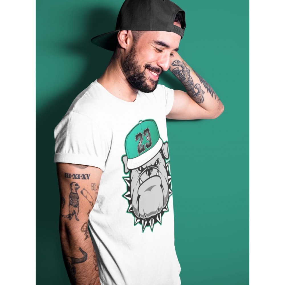 ENGLISH BULLDOG T SHIRT - AIR JORDAN 13 LUCKY GREEN