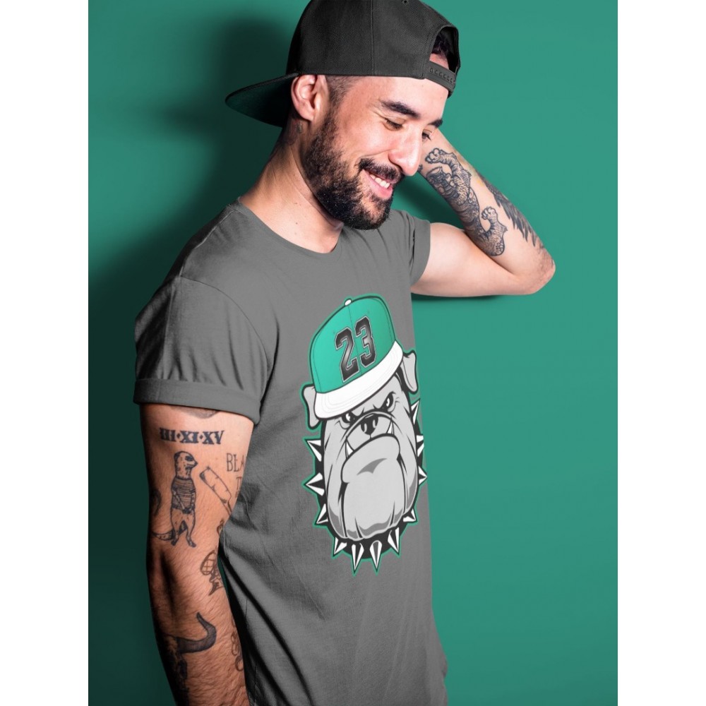 ENGLISH BULLDOG T SHIRT - AIR JORDAN 13 LUCKY GREEN