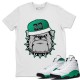 ENGLISH BULLDOG T SHIRT - AIR JORDAN 13 LUCKY GREEN