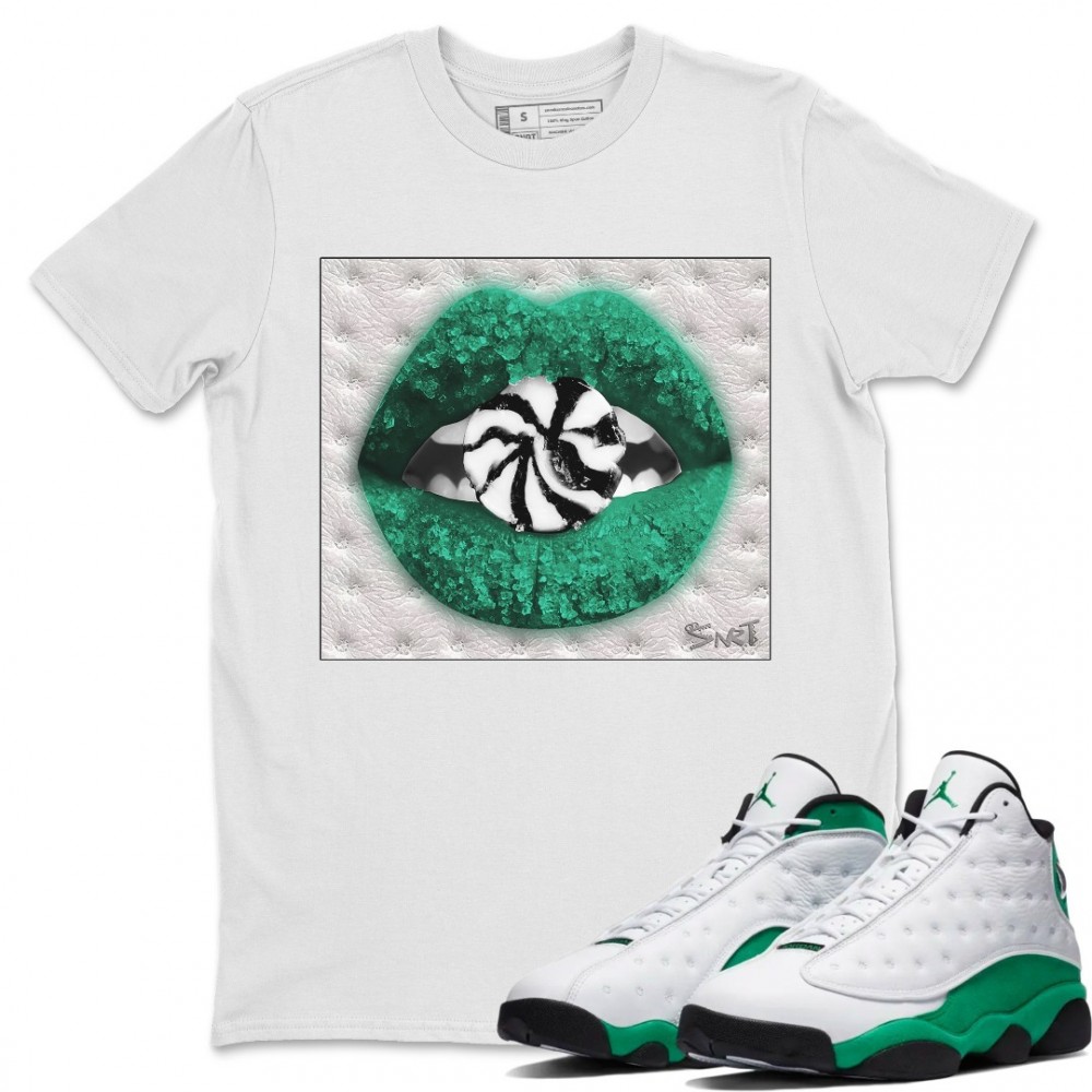 LIPS CANDY T-SHIRT - AIR JORDAN 13 LUCKY GREEN