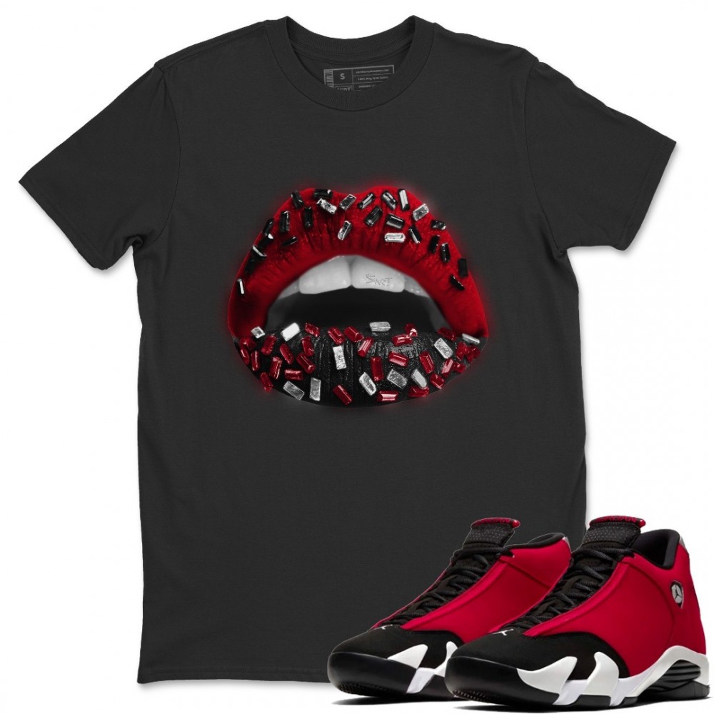 LIPS JEWEL T-SHIRT - AIR JORDAN 14 GYM RED