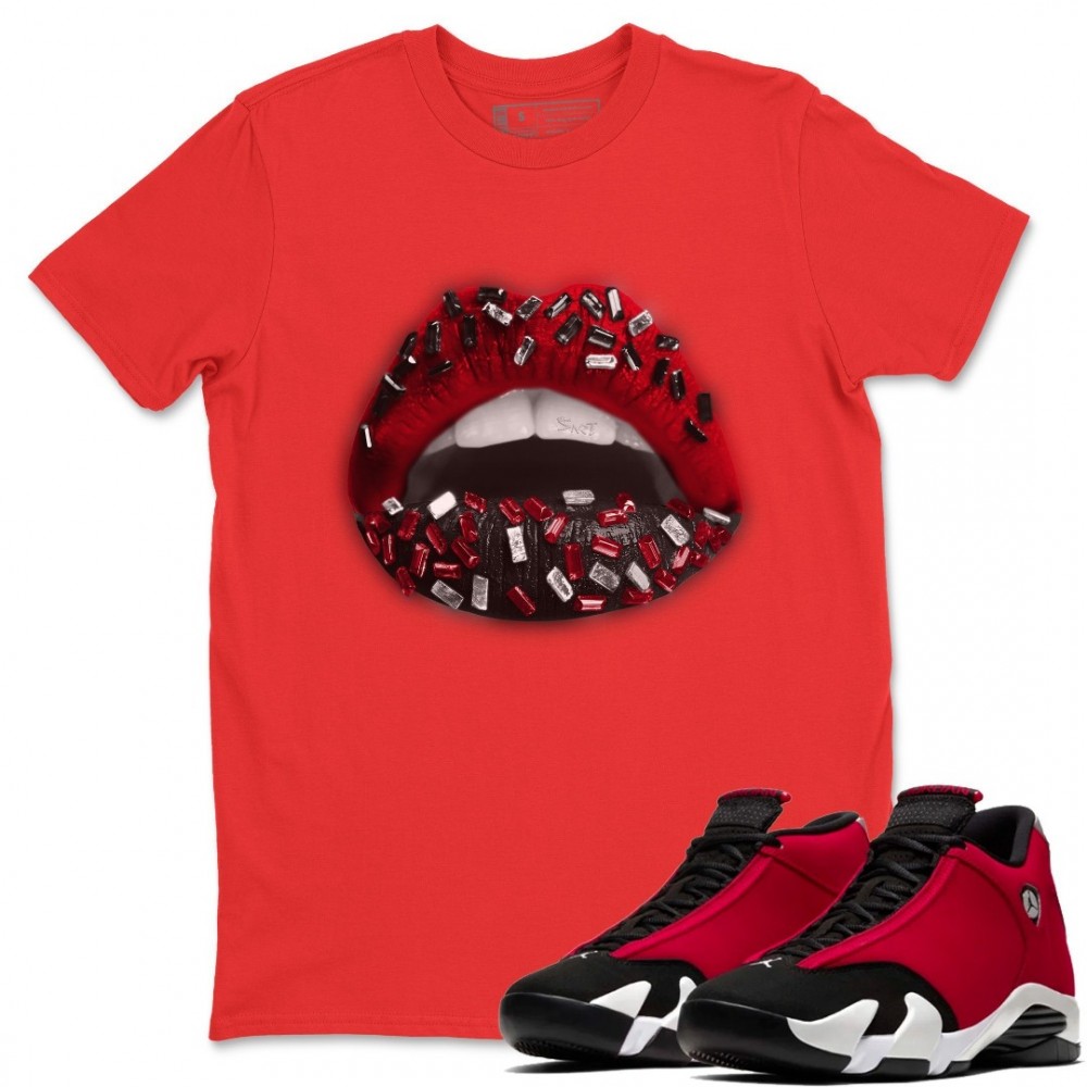 LIPS JEWEL T-SHIRT - AIR JORDAN 14 GYM RED