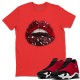 LIPS JEWEL T-SHIRT - AIR JORDAN 14 GYM RED