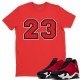 NUMBER 23 T-SHIRT - AIR JORDAN 14 GYM RED