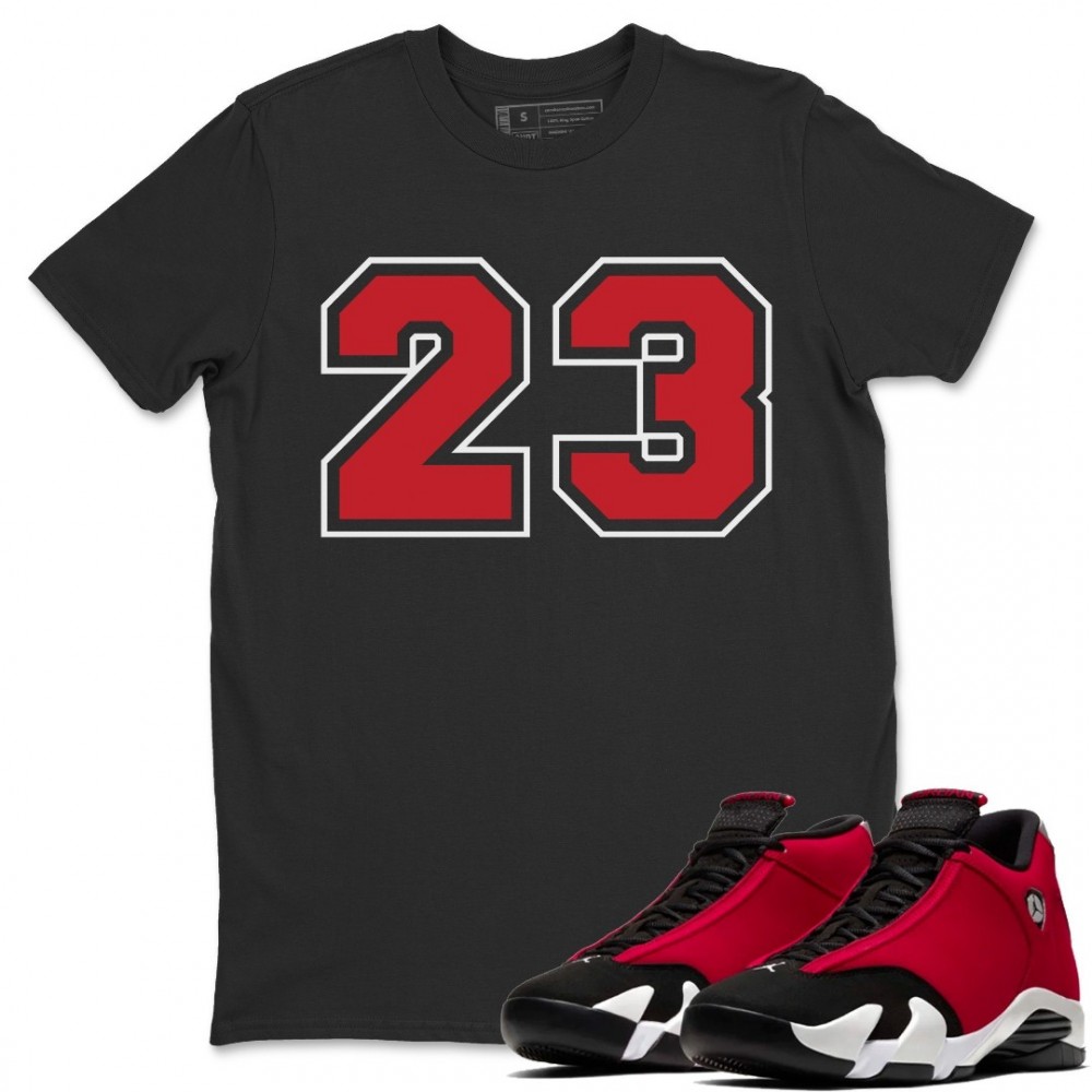 NUMBER 23 T-SHIRT - AIR JORDAN 14 GYM RED