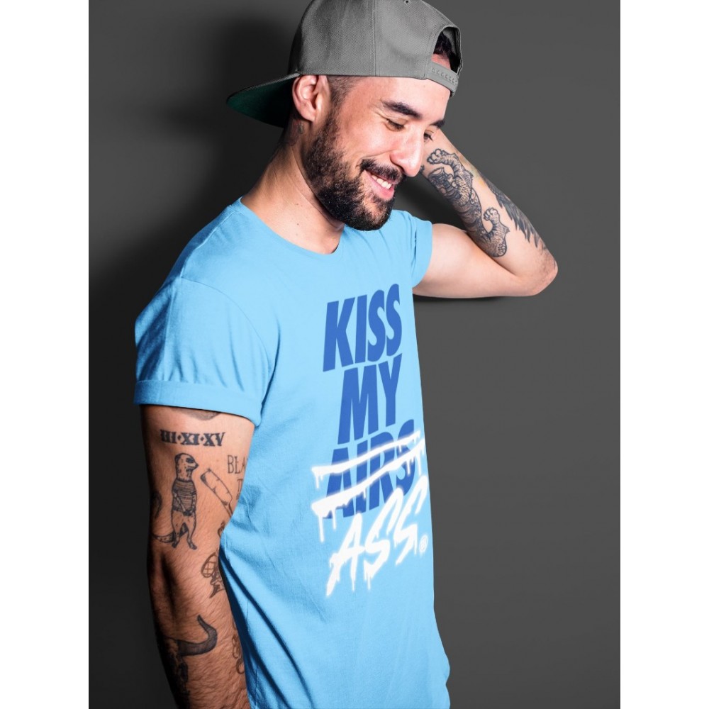 KISS MY ASS T SHIRT - AIR JORDAN 14 HYPER ROYAL