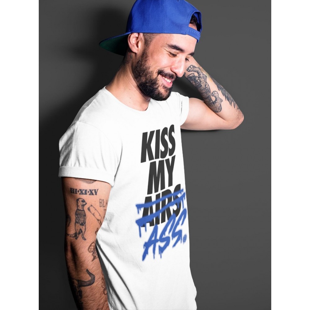 KISS MY ASS T SHIRT - AIR JORDAN 14 HYPER ROYAL