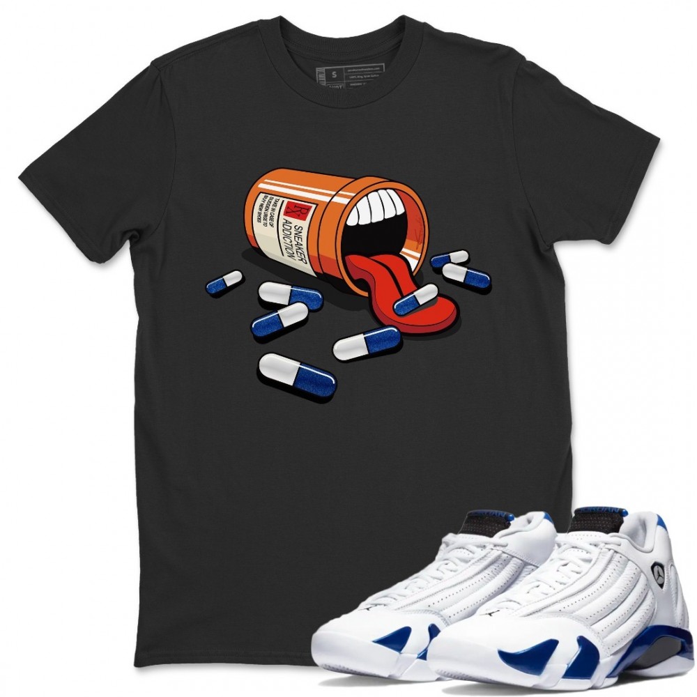 SNEAKER ADDICTION T SHIRT - AIR JORDAN 14 HYPER ROYAL