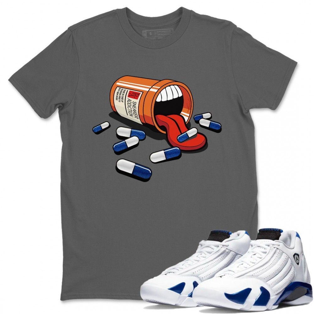 SNEAKER ADDICTION T SHIRT - AIR JORDAN 14 HYPER ROYAL