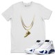 SHOE PENDANT T SHIRT - AIR JORDAN 14 HYPER ROYAL