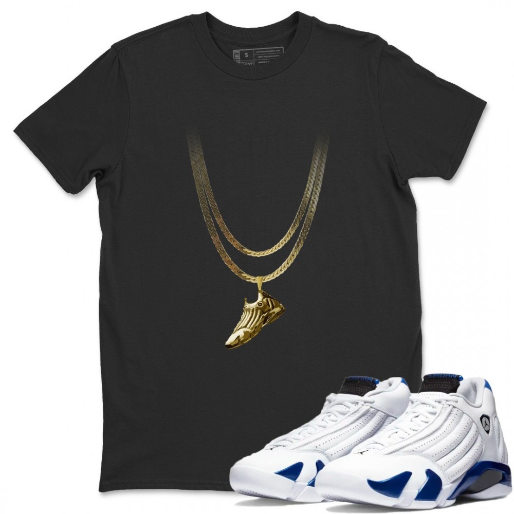 SHOE PENDANT T SHIRT - AIR JORDAN 14 HYPER ROYAL