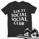 SIX FT SOCIAL CLUB T-SHIRT - AIR JORDAN 1 BLACK WHITE