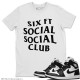 SIX FT SOCIAL CLUB T-SHIRT - AIR JORDAN 1 BLACK WHITE