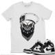 SKULL HAT T-SHIRT - AIR JORDAN 1 BLACK WHITE