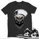 SKULL HAT T-SHIRT - AIR JORDAN 1 BLACK WHITE